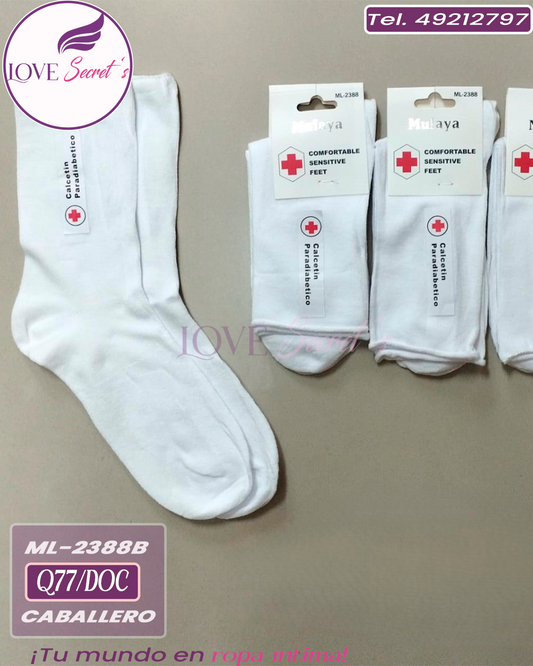 Calcetín para diabetico ML-2388B-12 pzs. Mulaya