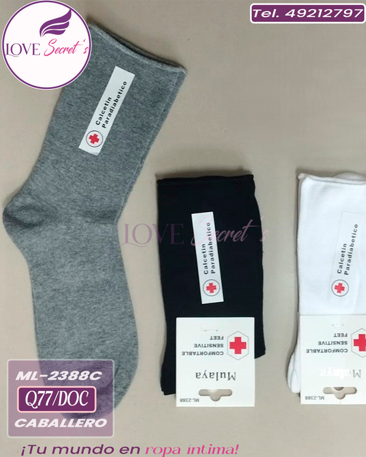 Calcetín para diabetico ML-2388C-12 pzs. Mulaya