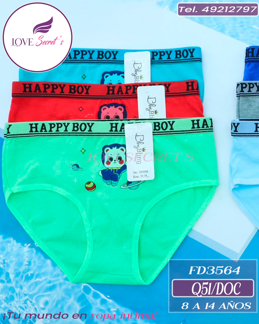 Calzoncillo niñoFD3564-12 pzs. Bling Bling