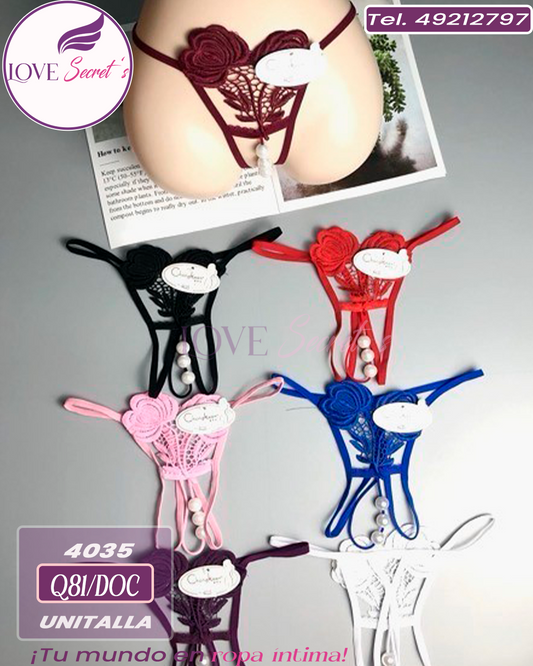 Tanga express con perlas4035-12 pzs. Bling Bling