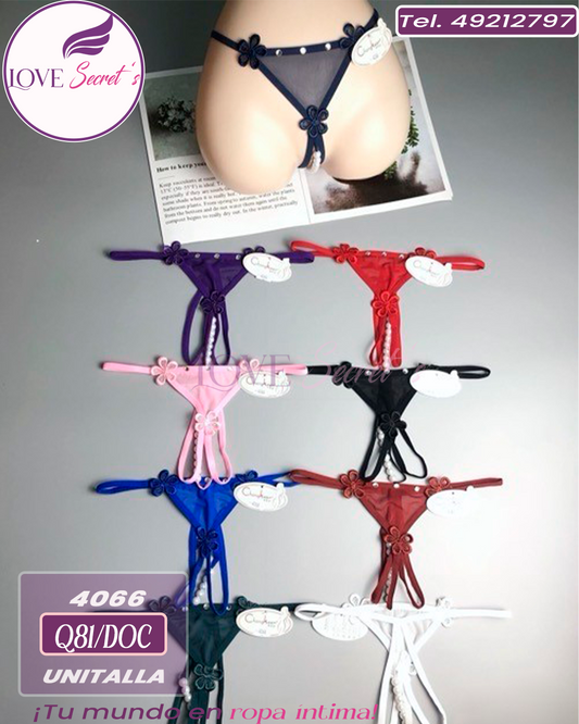 Tanga express con perlas4066-12 pzs. Bling Bling