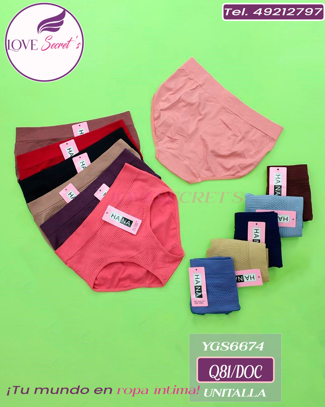Bloomer dama YGS6674-12 pzs