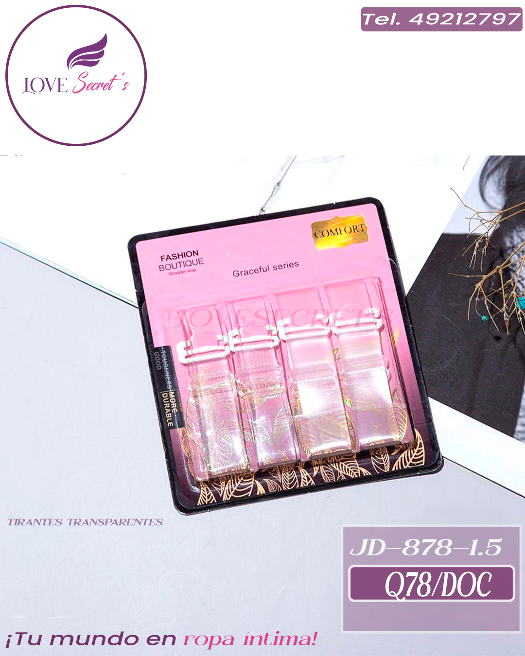 Ciintas transparentesJD-878-L5-12 pzs. Bling Bling