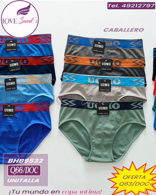 Calzoncillo caballero-BHB9532 12pzs.
