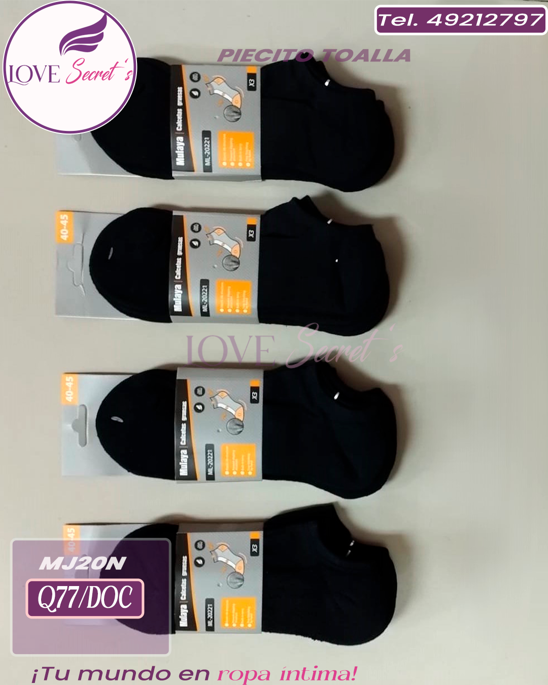 Piecito toalla MJ20N-12 pzs. Mulaya