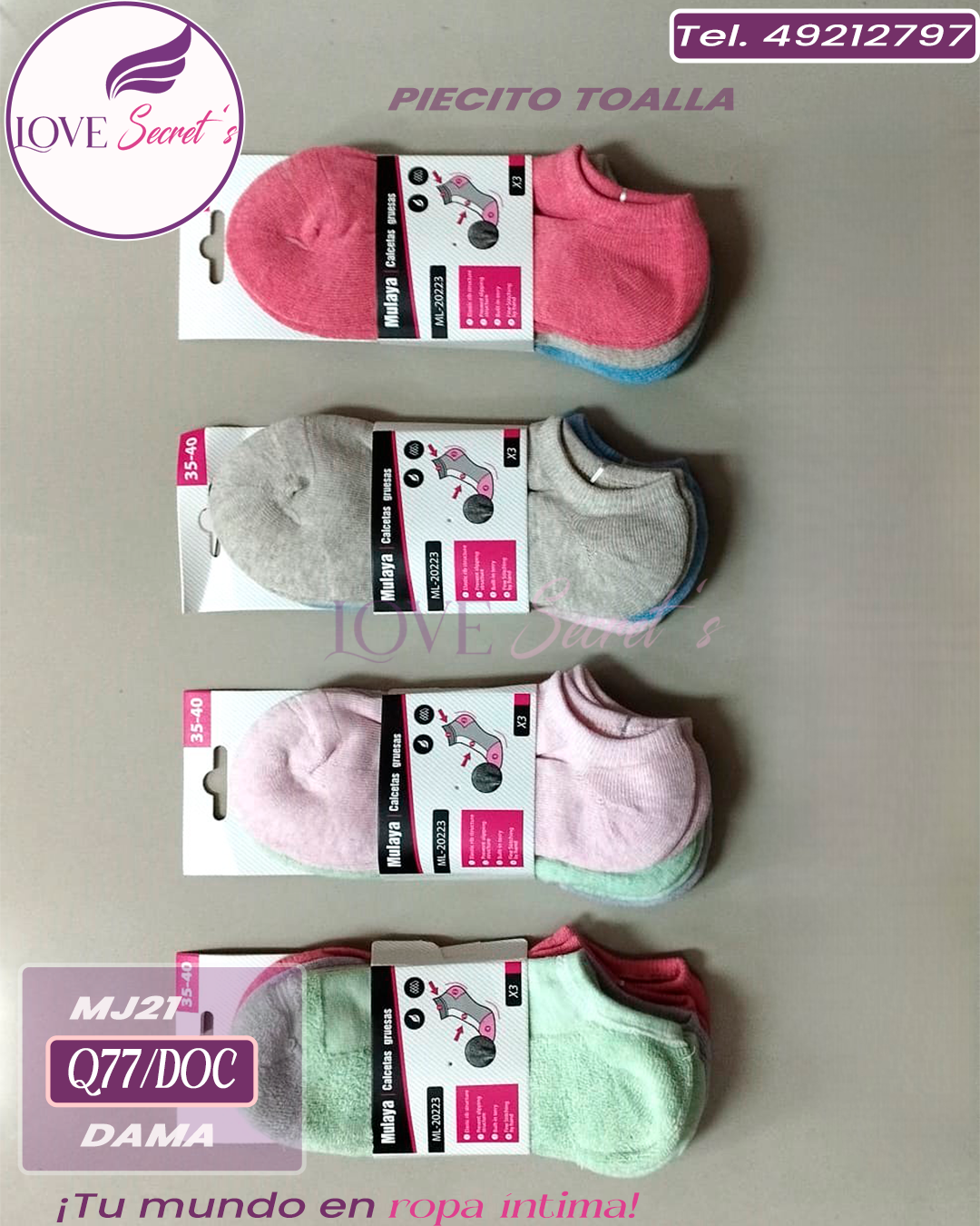 Piecito toalla MJ21-12 pzs. Mulaya