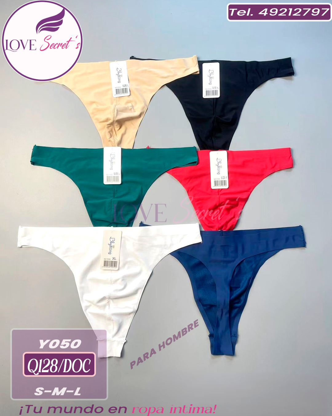 Tanga para hombreY050-12 pzs. Bling Bling